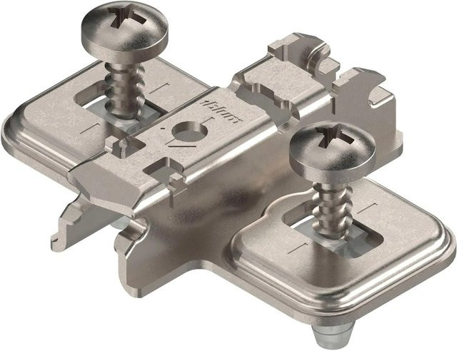 Blum Kreuzmontageplatte Clip Expando aus Edelstahl in Silber mit 3 mm Distanz - Bild 1
