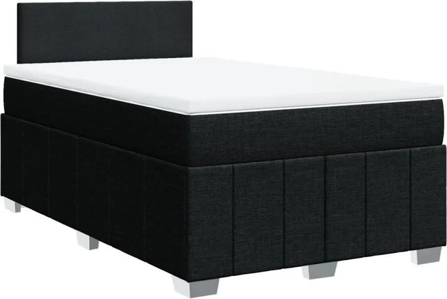 vidaXL Boxspringbett mit Matratze Schwarz B/T: 120 x 190 cm - Bild 1