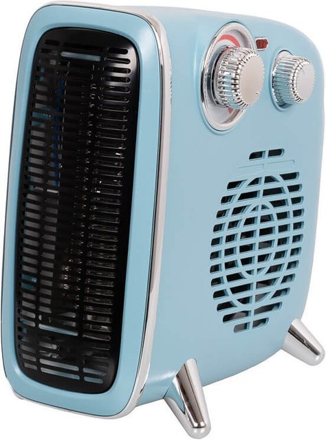 EUROM Retro Heizstrahler Ventilator B-4 1800 Watt in Blau mit Thermostat und Überhitzungsschutz - Bild 1