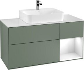 V&B Finion Waschtischunterschrank mit Wandbeleuchtung, Breite: 120 cm, Tiefe: 50,1 cm, Höhe: 50,1 cm, lackiert in Anthrazit - Bild 1