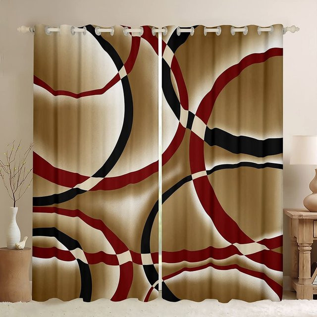 Yiran Furniture Verdunkelungsvorhang aus Polyester mit Ösen, B: 55 cm, H: 120 cm - Bild 1