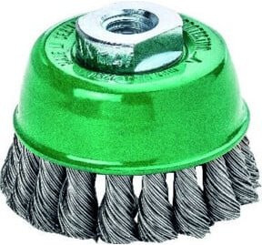Lessmann Topfbürste aus INOX-Edelstahl mit 0,50 mm Drahtstärke, Durchmesser: 65 mm, Gewinde: M14 mm - Bild 1