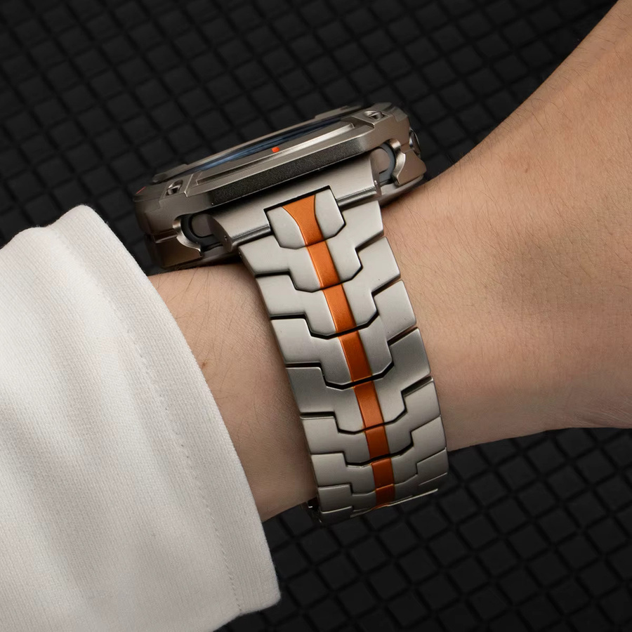 CHIICSMART Uhrenarmband und Gehäuse für Samsung Galaxy Watch Ultra 47mm, Edelstahl, Silber, Herren - Bild 4