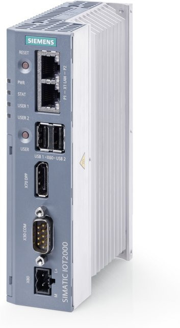 Siemens Simatic IOT2050 Quad Core Gateway 6ES7647-0BA00-1YA2 in Grau mit Ethernet/LAN und USB-A - Bild 2