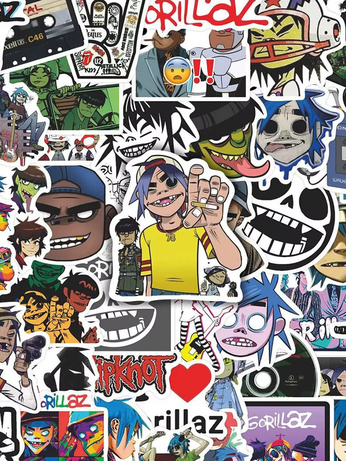 Keeppley Gorillaz Graffiti-Aufkleber, Bunt / Mehrfarbig - Bild 5