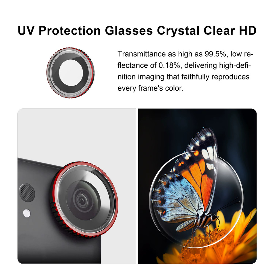 Insta360 Go Ultra Objektivfilter-Set mit CPL, Black Mist, ND32, ND64 und UV-Filtern in Schwarz - Bild 2