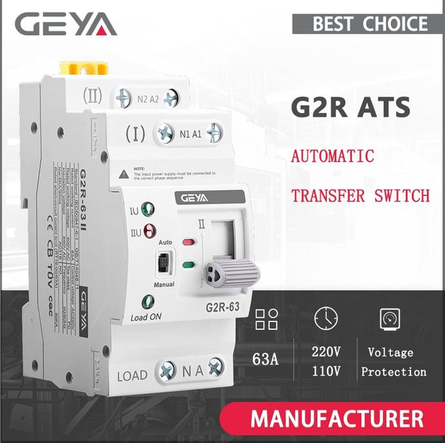 GEYA G2R ATS Mini Automatischer Transferschalter 63A für unterbrechungsfreie Stromversorgung 220V 230V 110V - Bild 1