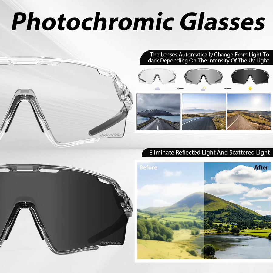 KAPVOE Sonnenbrille Photochrome, Unisex, Kunststoff, Wrap - Bild 4