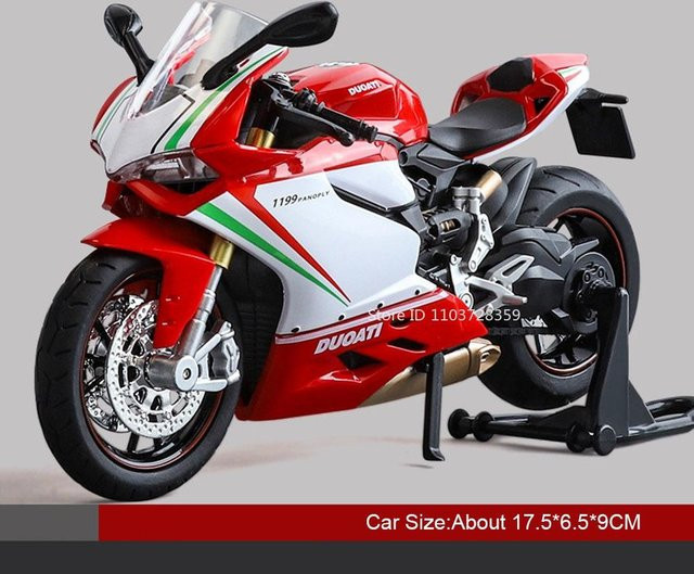 Linyi toy car 1199 V4S Motorrad Modell, 1:12 Skala, mit Licht und Sound, ab 14 Jahren - Bild 1