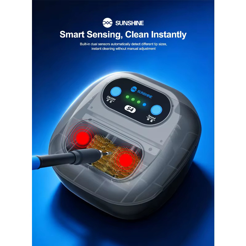SUNSHINE S4 Intelligenter Lötkolben-Spitzenreiniger mit Doppel-Infrarotsensor und Automatischer Induktion für Handy-PCB-Reparatur und Lötstation-Reinigung - Bild 4