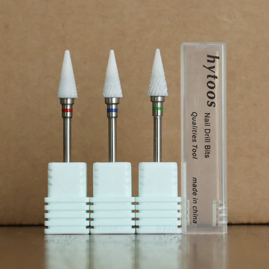 HYTOOS Konischer Keramik-Nagelbohrer, Weiß, 6x13mm - Bild 2