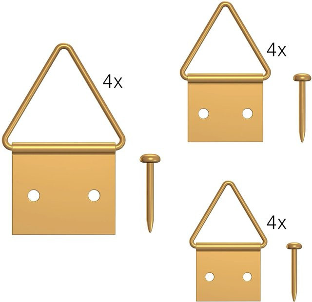 Artiteq Triangelhänger mit Nägel 12er-Set in Gold - Bild 1