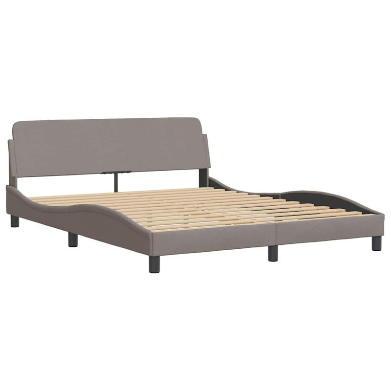 Vidaxl Polsterbett Modern in Taupe Meliert, Stoffbezogen, B/T/H: 160 x 200 cm - Bild 2