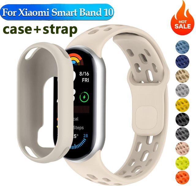 apband Uhrenarmband Silikon, red, Xiaomi Mi Band 10 9 8, Unisex - Bild 1