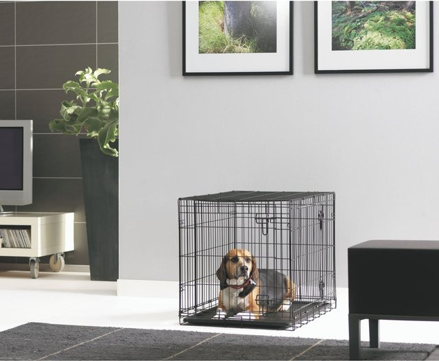 Dog Cottage Hundehütte in Schwarz pulverbeschichtet - Bild 1