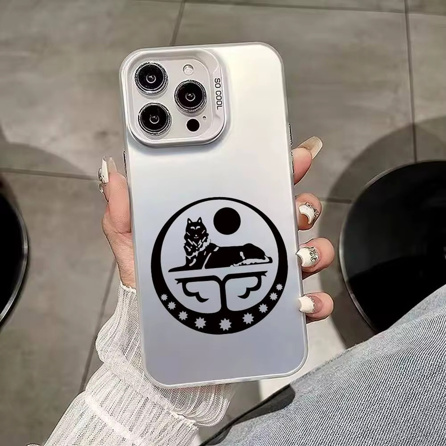Handyhülle mit Tschetschenien Wappen Kunst für iPhone 11 bis 17 Pro Max, Weiße Candy Matte Hülle - Bild 1