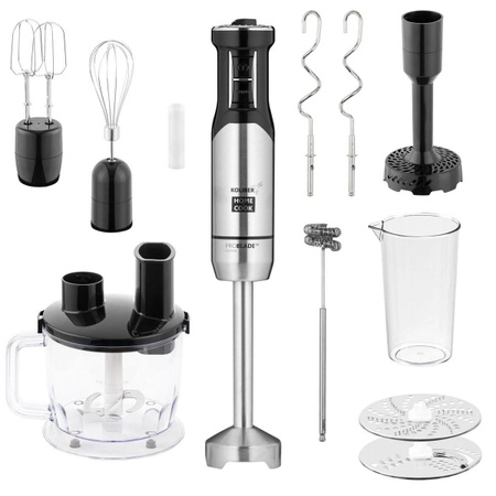 Koliber ROTOMAX X-1400-W PRO Stabmixer Set XXL 14in1 mit 1,5l Zerkleinerer, Gemüsereibe und Kartoffelstampfer