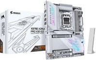 Gigabyte X870E AORUS PRO X3D ICE Mainboard mit AMD AM5 Sockel, ATX Formfaktor, DDR5 Unterstützung, Wi-Fi und Bluetooth in Weiß/Silber - Bild 1