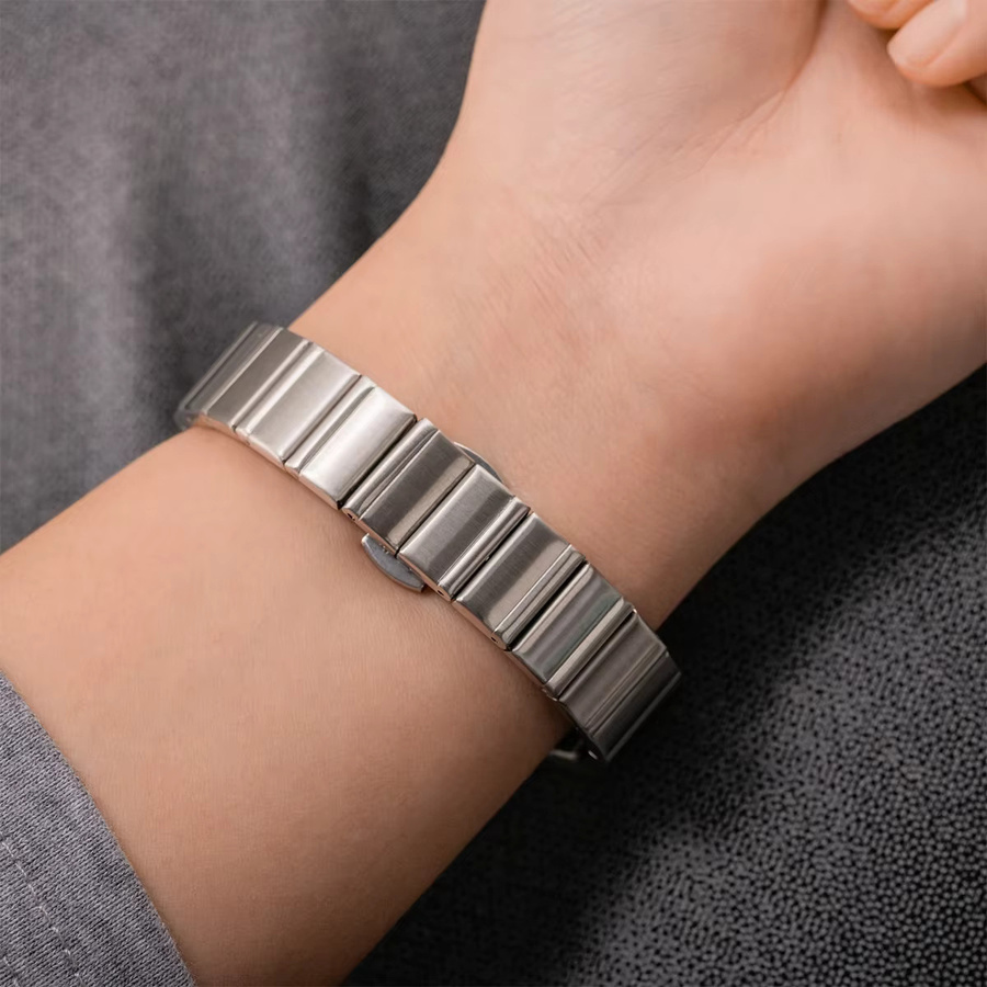 CAOWTAN Uhrenarmband Edelstahl, Silber, Unisex - Bild 4