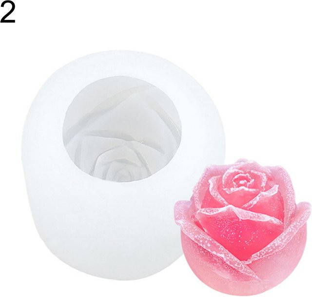 Pavo Silikonform Rose Blume in Weiß für Schokolade, Fudge und Kuchen - Bild 1