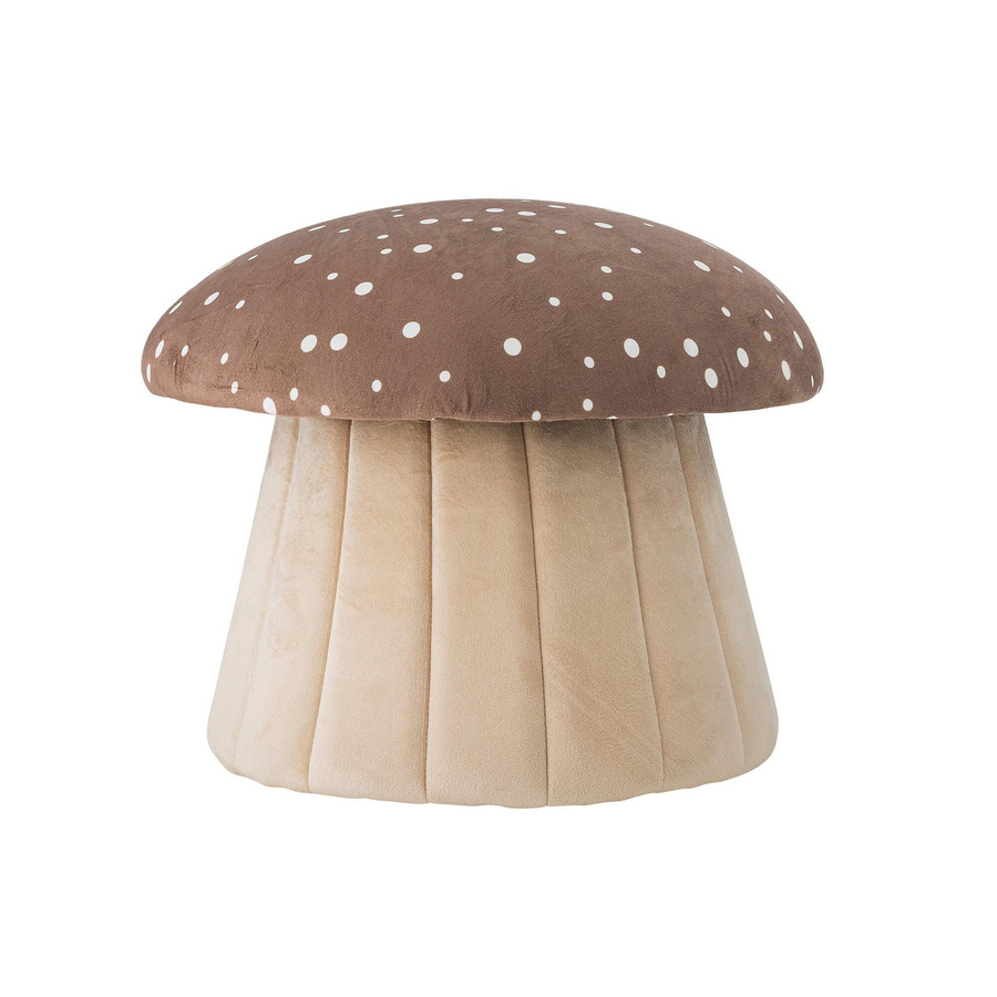 Bloomingville Mini Lue Pouf aus Polyester in Braun mit Durchmesser 37 cm - Bild 1