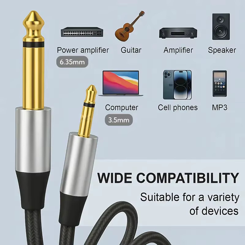 Premium Instrumentenkabel mit 6,35 mm Monostecker in Silber - Bild 5