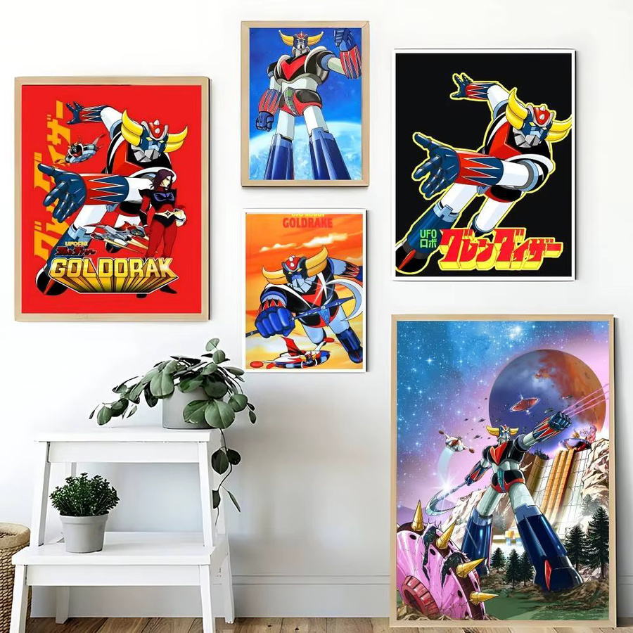 52TOYS UFO Roboter Goldorake Retro Druckposter in Gold und Multicolour - Bild 2
