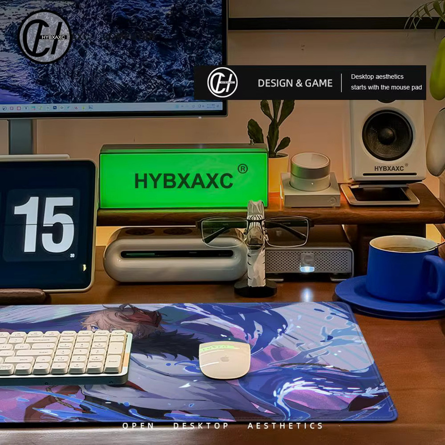 HYBXAXC Genshin Impact Tartaglia XXL Gaming Mauspad in Schwarz und Multicolour - Bild 1