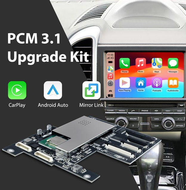 Ezonetronics Wireless CarPlay und Android Auto Retrofit Kit Decoder Box für Porsche PCM3.1 mit Mirror Link in Schwarz - Bild 1