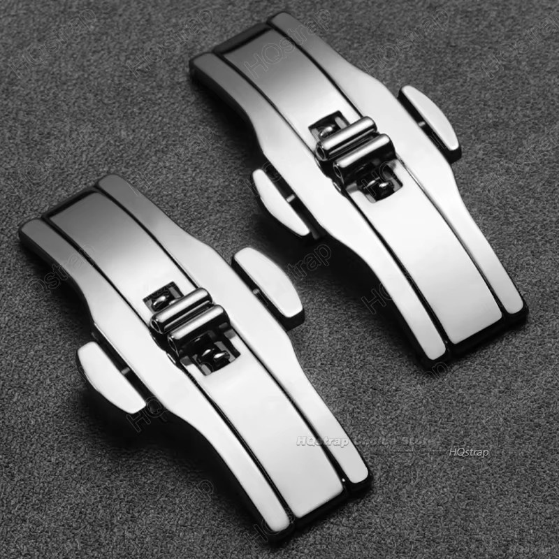 HQstrap Schmetterlingsschnalle Edelstahl, Silber, Uhrenzubehör - Bild 2