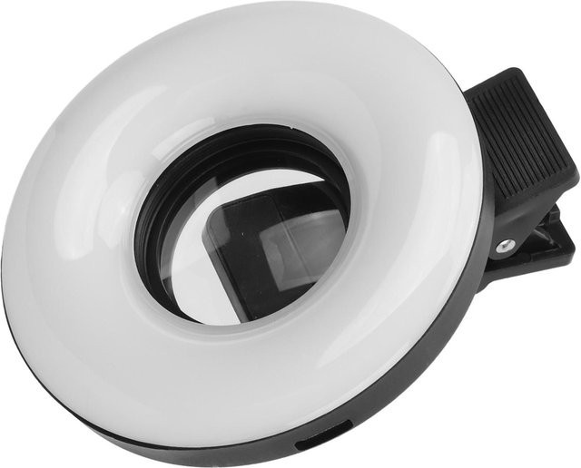 ZuiyouBaby Makro-Objektiv mit Clip-Licht für Smartphone-Fotografie und Videoaufnahme, 15-facher Zoom, 3000K-6500K Farbtemperatur, 5 Helligkeitsstufen, Weiß - Bild 1