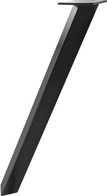 Simausrom Tischfuß Schräg aus Stahl in Schwarz Matt, Höhe: 72 cm, 60 x 60 mm - Bild 1