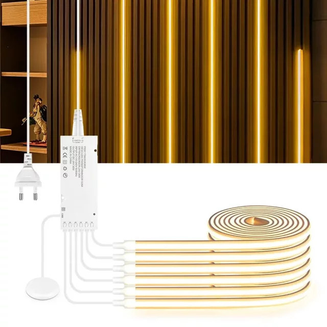 Gyarfas Neon-COB-LED-Lichtleisten-Set mit Touchpanel-Schalter für Akustikwände und Hintergrunddekoration - Bild 1