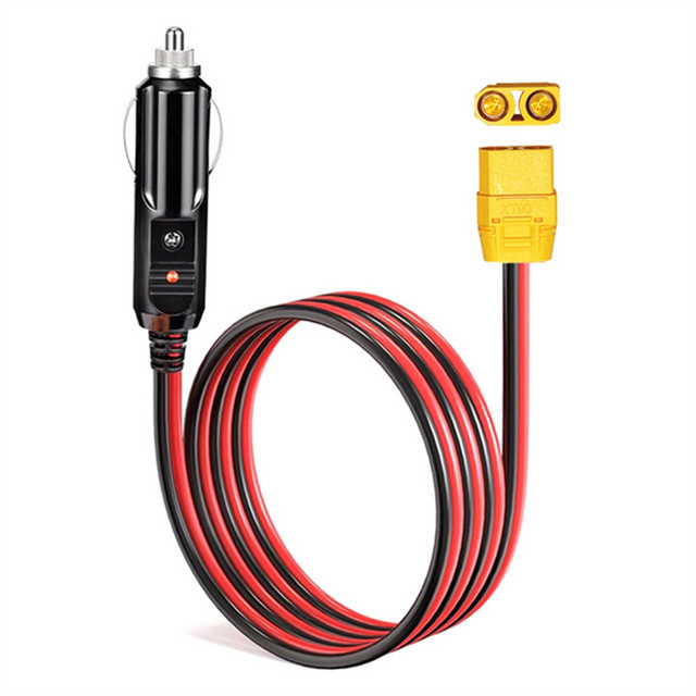 Feuerzeug-Ladekabel XT90 auf Zigarettenanzünder-Stecker für Solargeneratoren 12 V 14 AWG Schwarz Y18A - Bild 1