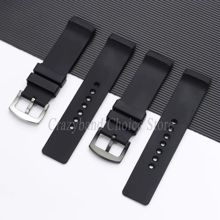Uhrenarmband crazyband, Silikon, Schwarz, Unisex, 23 mm - Bild 2