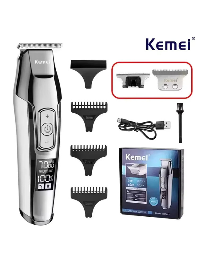 Kemei Haarschneidemaschine KM-5027, Silber, Unisex - Bild 7