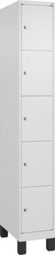 C+P Schließfachschrank Classic PLUS mit Füßen, 1 Abteil, Farbe RAL 9016 Verkehrsweiß, H x B x T: 195 x 30 x 50 cm - Bild 1