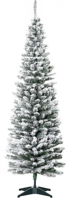 HOMCOM Künstlicher Weihnachtsbaum in Grün mit Kunstschnee und 390 Astspitzen, Höhe: 180 cm - Bild 1