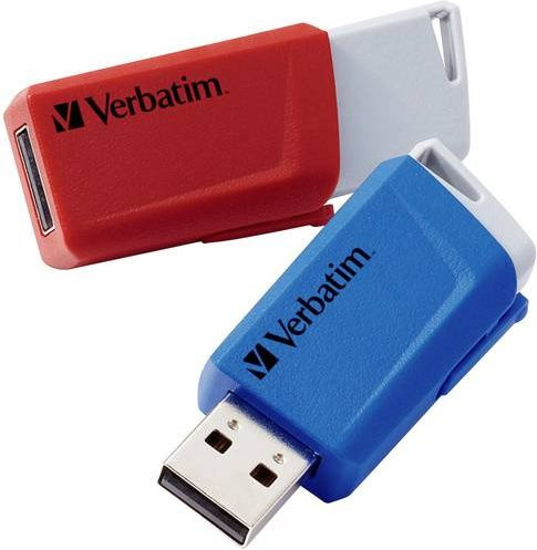 Verbatim Store 'n' Click USB-Stick USB 3.2 Gen 1 mit 32 GB in Rot und Blau - Bild 1