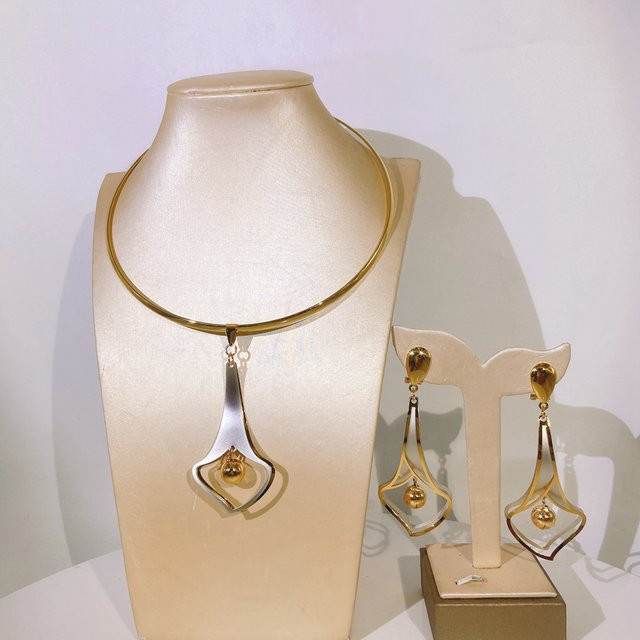Yulaili Schmuck-Set Ohrringe Halskette, Unregelmäßige Form, Mädchen - Bild 1