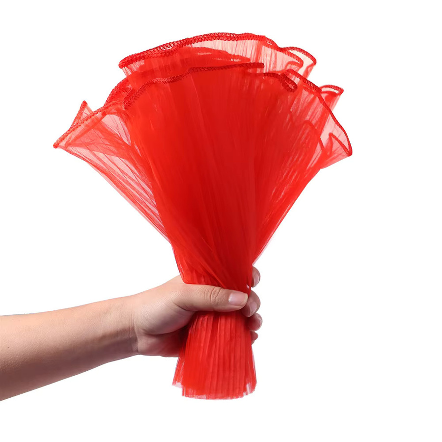 Rosa Blumen-Geschenkpapier aus Wellengarn und Spitze für handgefertigte Blumensträuße, Breite: 28 cm - Bild 3