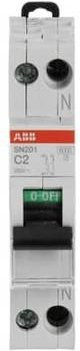 ABB SN201-C2 MCB Sicherungsautomat 2A 230V in Weiß - Bild 1