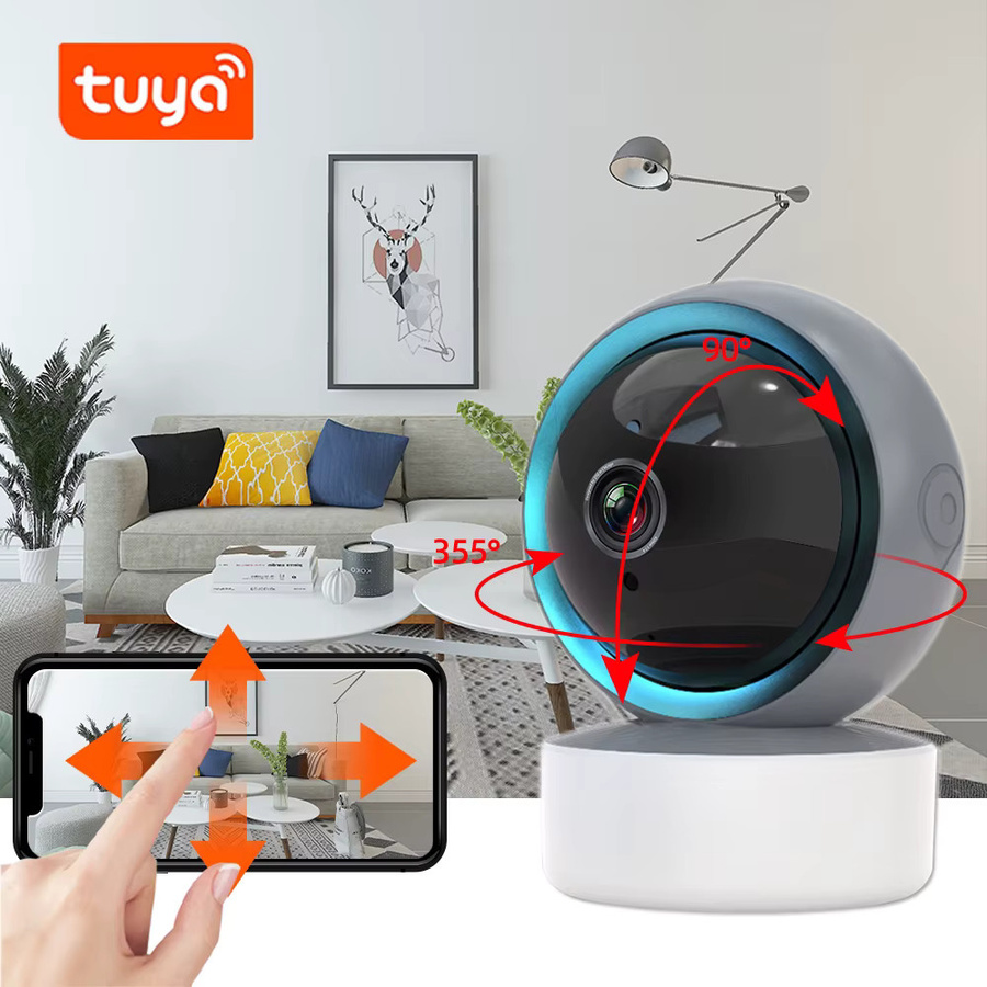 Tuya Smart Life WLAN Sicherheitskamerasystem, 5MP PTZ IP Überwachungskamera mit 2K Auflösung, 2-Wege-Audio, Weiß - Bild 2