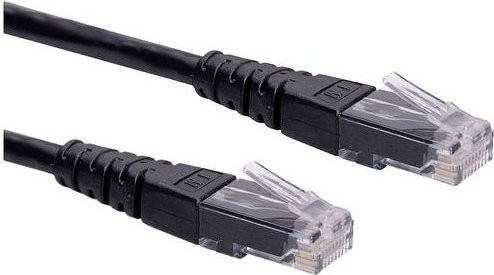 Roline RJ45 Patchkabel CAT 6 U/UTP Ethernet LAN Kabel Schwarz 5,00 m - Bild 1