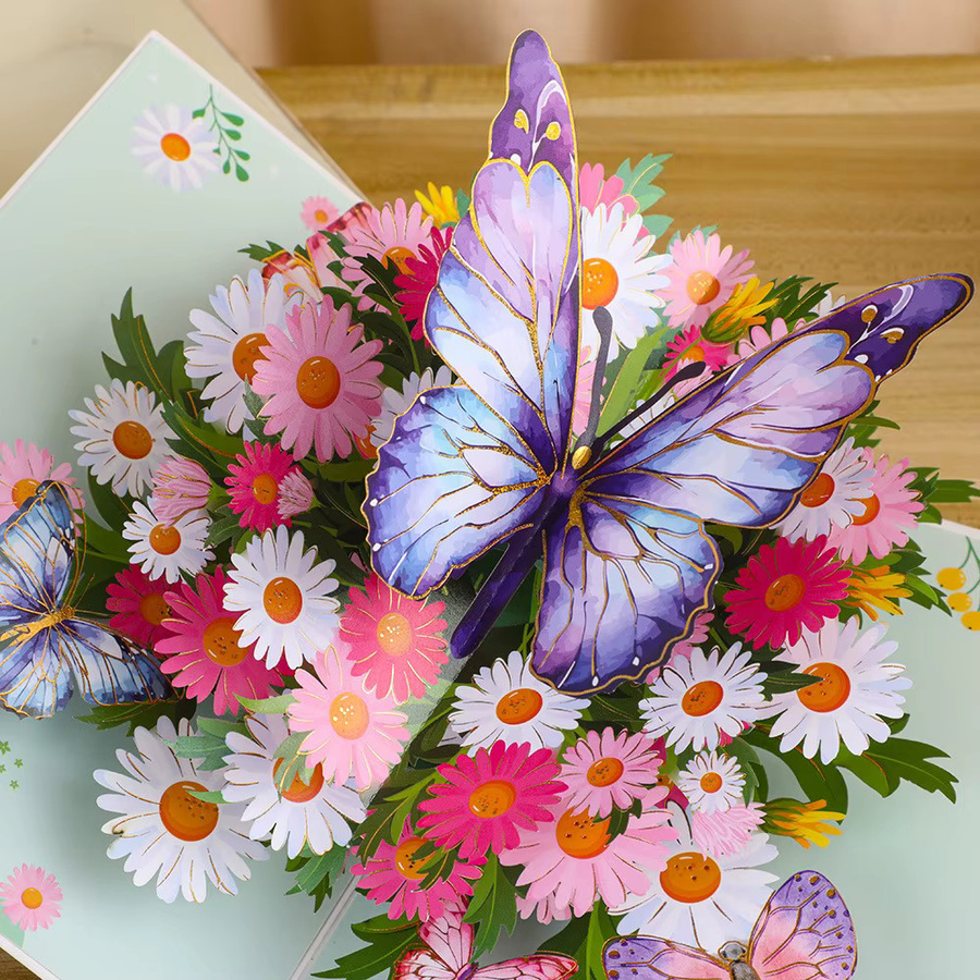 3D-Schmetterlings-Pop-up-Grußkarten in Multicolour für Geburtstag, Hochzeit und Valentinstag - Bild 2