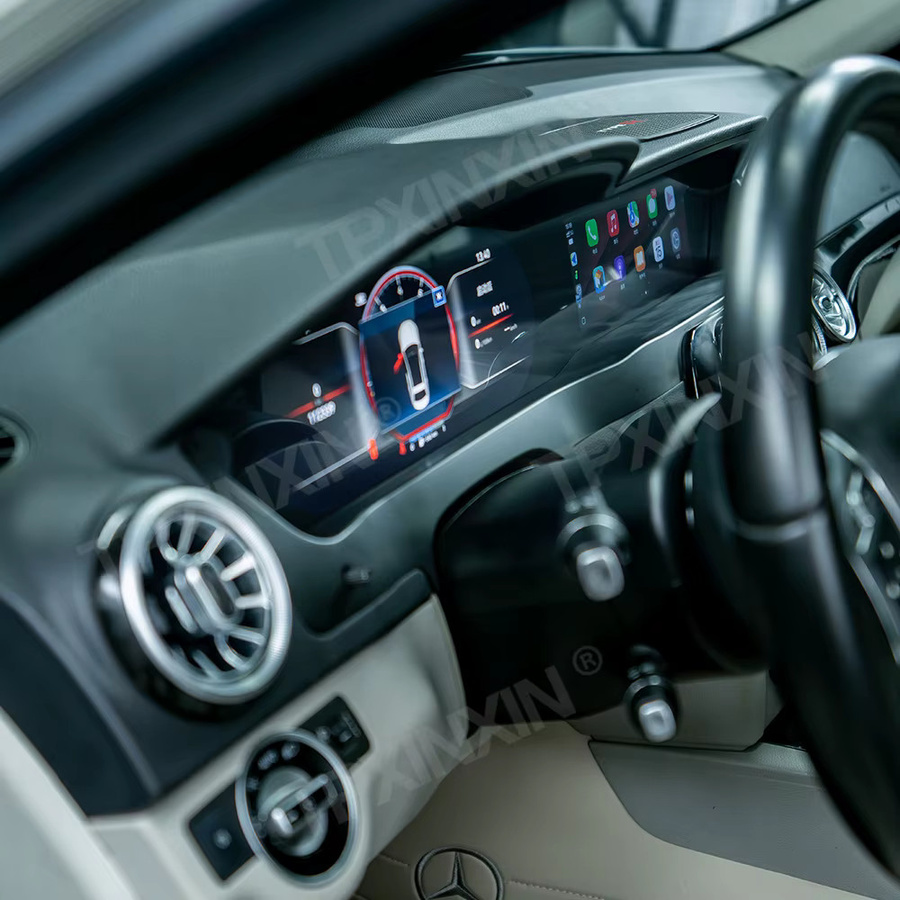 Aotsr Android 14 Infotainment-System für Mercedes Benz W204 C-Klasse 2011-2014 mit 12,3-Zoll-Instrumentenanzeige, 8,8-Zoll-Einzelbildschirm, Wireless CarPlay und 360-Grad-Ansicht-Modul in Schwarz - Bild 3