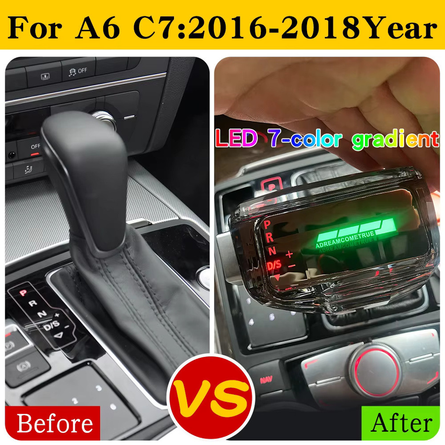 DEXINGTE LED-Kristall-Schaltknauf für Audi A1 A3 A6 A7 Q2 Q3 S3 S5 S6 RS3 RS4 RS6 SQ5 C7 8V - Bild 3
