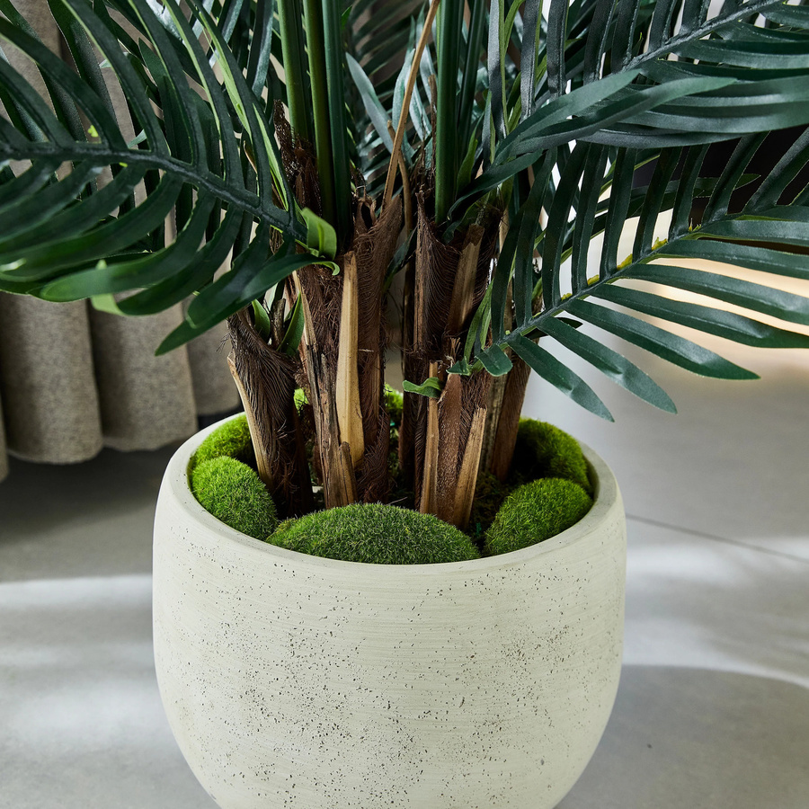 Künstlicher Palmfarn Alamea von artplants in Grün mit rundem Keramiktopf, Höhe: 75 cm - Bild 3