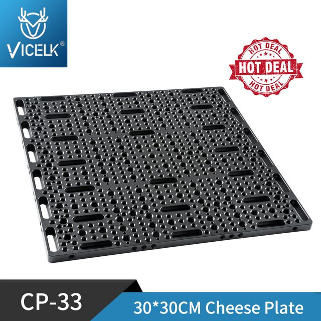 VICELK CP33 Multifunktions-Käseplatte in Schwarz für DSLR-Kamerakäfig-Rig-Erweiterungsmontage, B/T: 30 x 30 cm - Bild 1