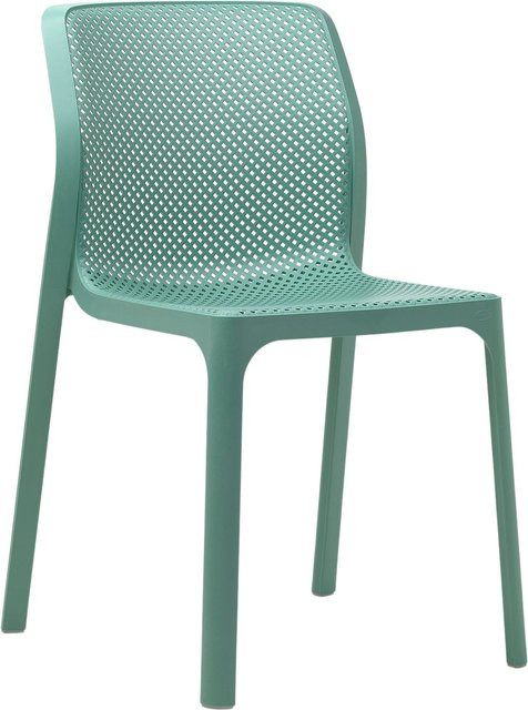 Nardi Bit Stuhl in Grün, moderner Gartenstuhl aus Kunststoff mit mattem Finish - Bild 1